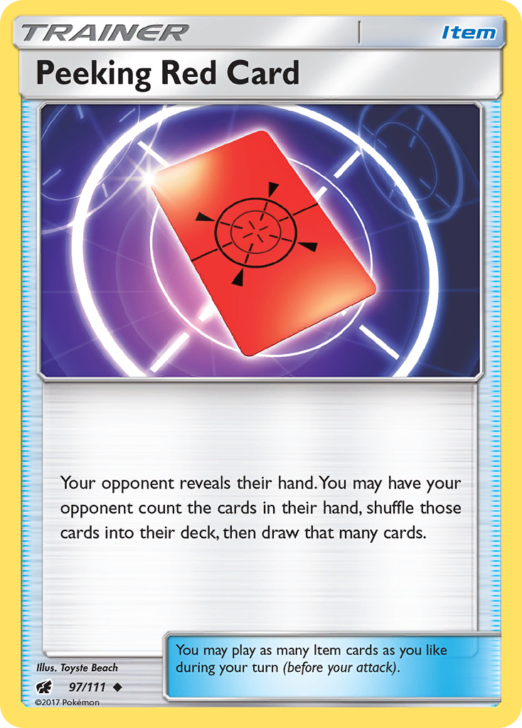 Peeking Red Card — SM - Crimson Invasion #97/111