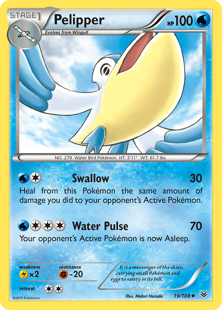 Pelipper — XY - Roaring Skies #19/108