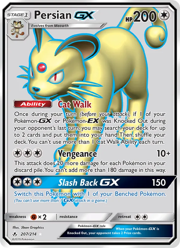 Persian GX (Full Art) — SM - Unbroken Bonds #207/214