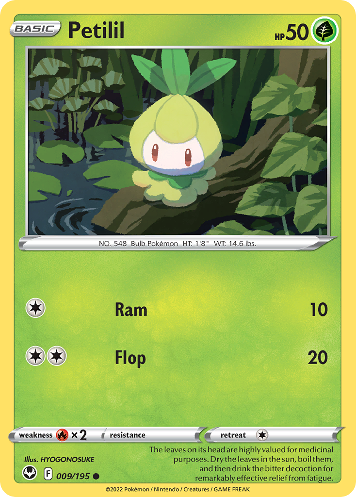 Petilil — SWSH12: Silver Tempest #009/195