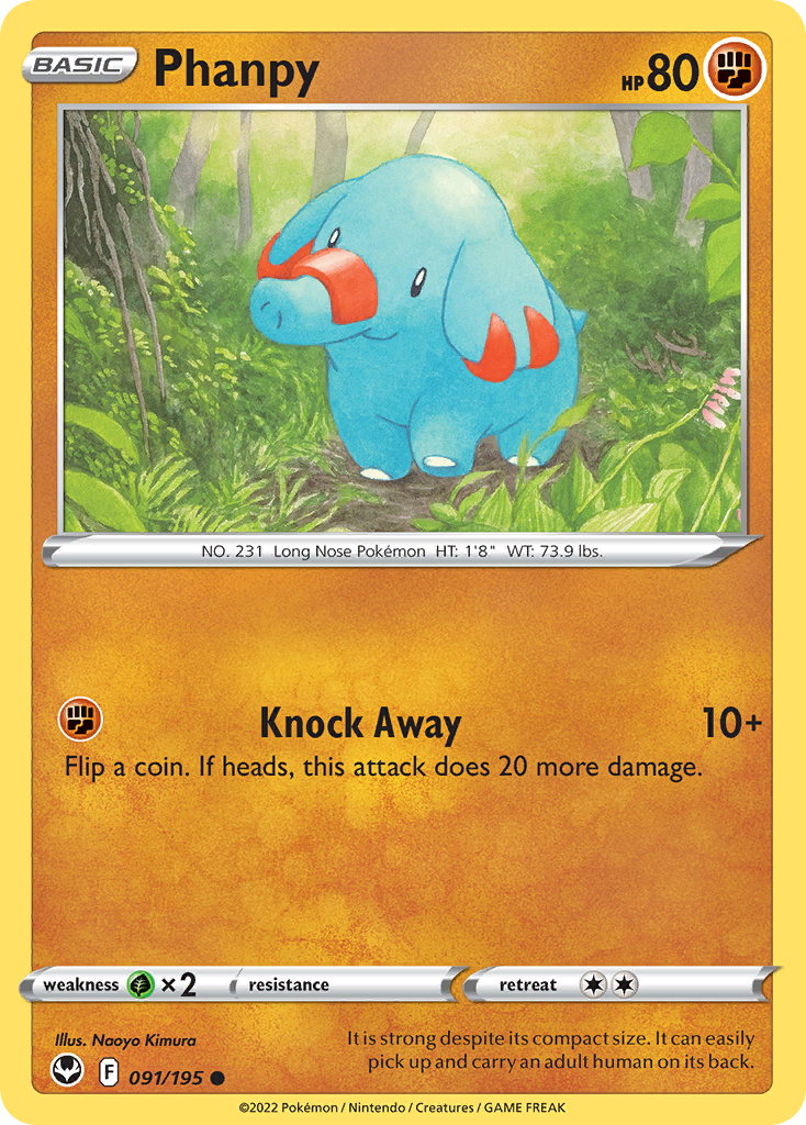 Phanpy — SWSH12: Silver Tempest #091/195