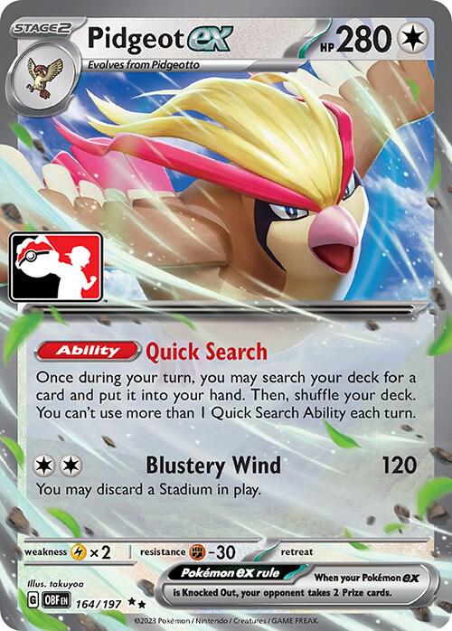 Pidgeot ex — Prize Pack Series Cards #164/197