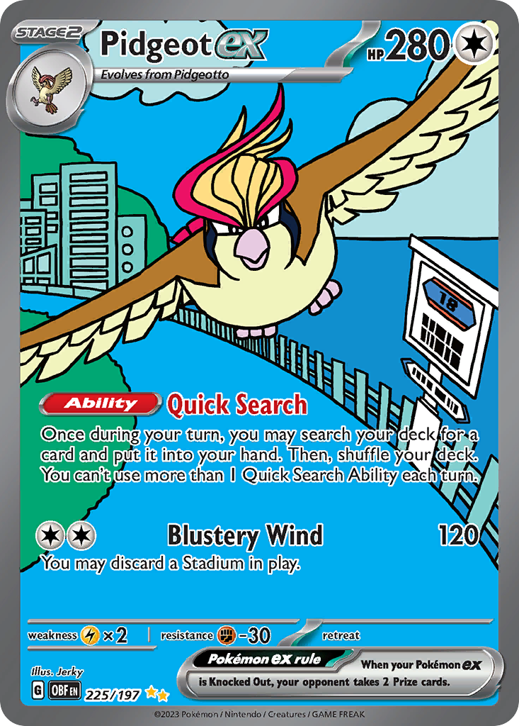 Pidgeot ex — SV03: Obsidian Flames #225/197