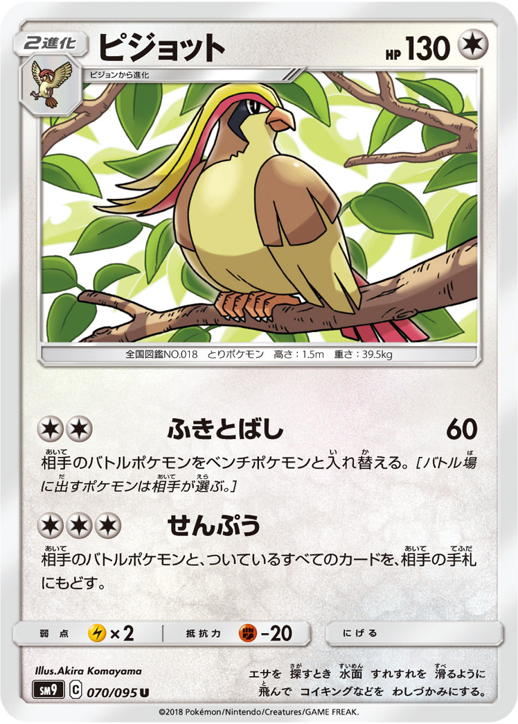 Pidgeot — SM9: Tag Bolt #070/095
