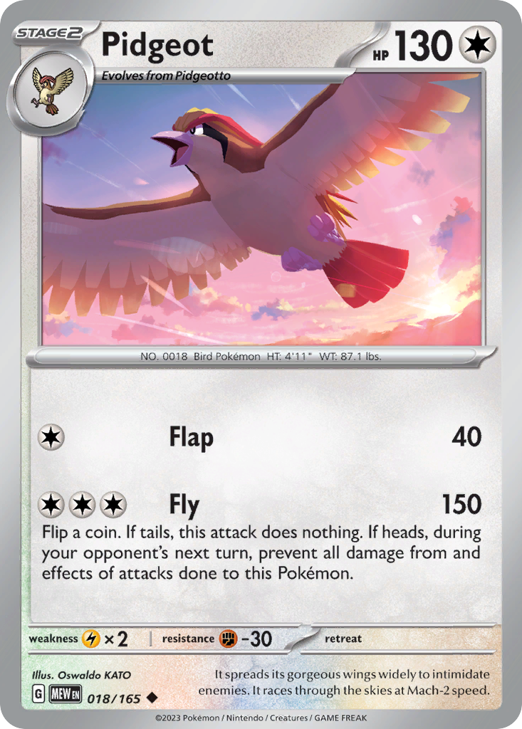 Pidgeot — SV: Scarlet & Violet 151 #018/165