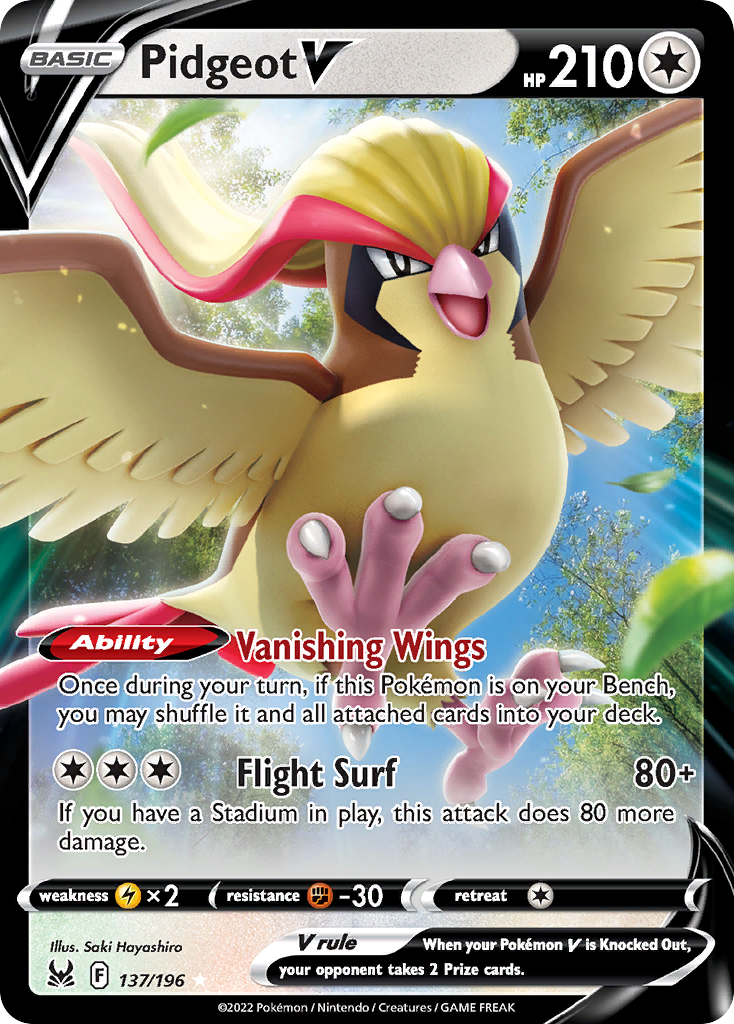 Pidgeot V — SWSH11: Lost Origin #137/196
