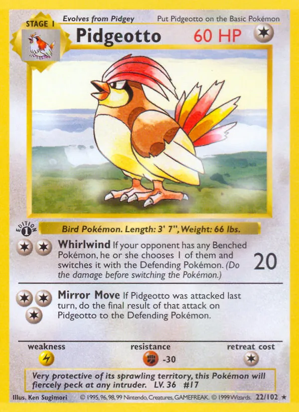 Pidgeotto — Base Set #022/102
