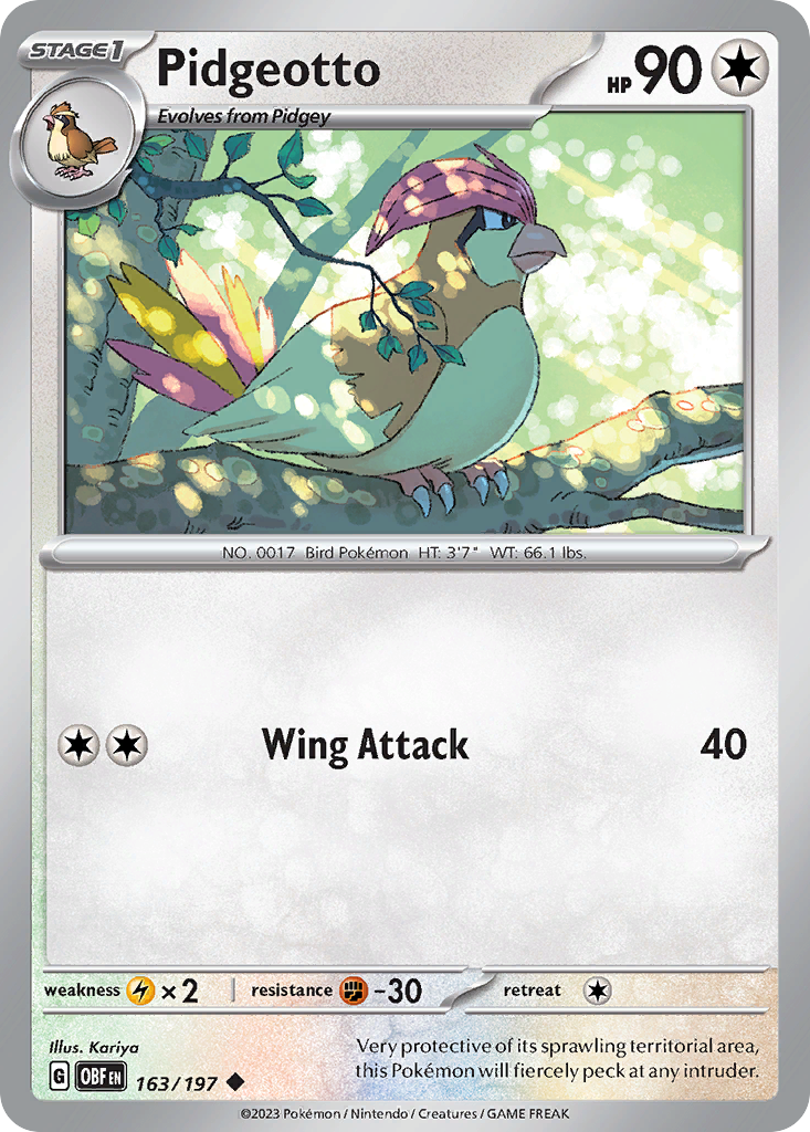 Pidgeotto — SV03: Obsidian Flames #163/197