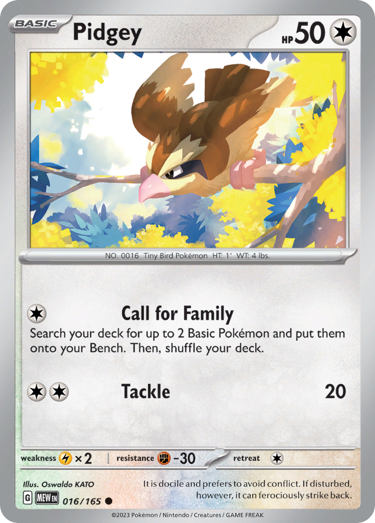 Pidgey — SV: Scarlet & Violet 151 #016/165