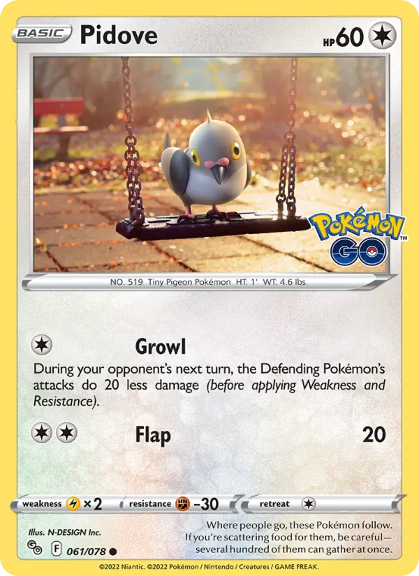Pidove — Pokemon GO #061/078