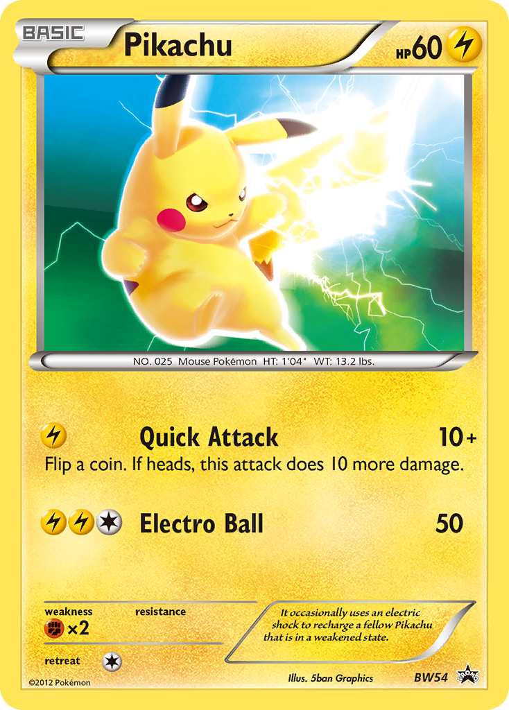 Pikachu — Black and White Promos #BW54