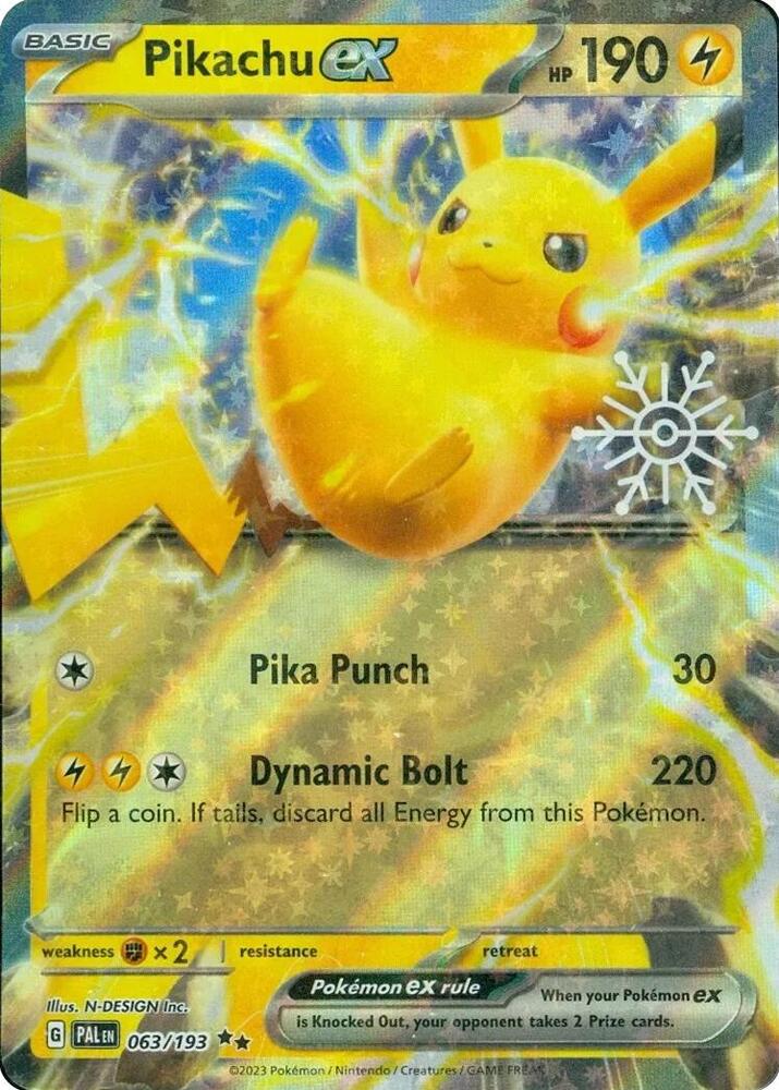 Pikachu ex (Holiday Calendar) — Miscellaneous Cards & Products #063/193