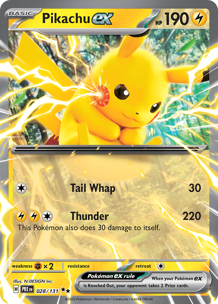 Pikachu ex — SV: Prismatic Evolutions #028/131