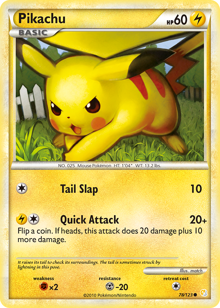 Pikachu — HeartGold SoulSilver #78/123