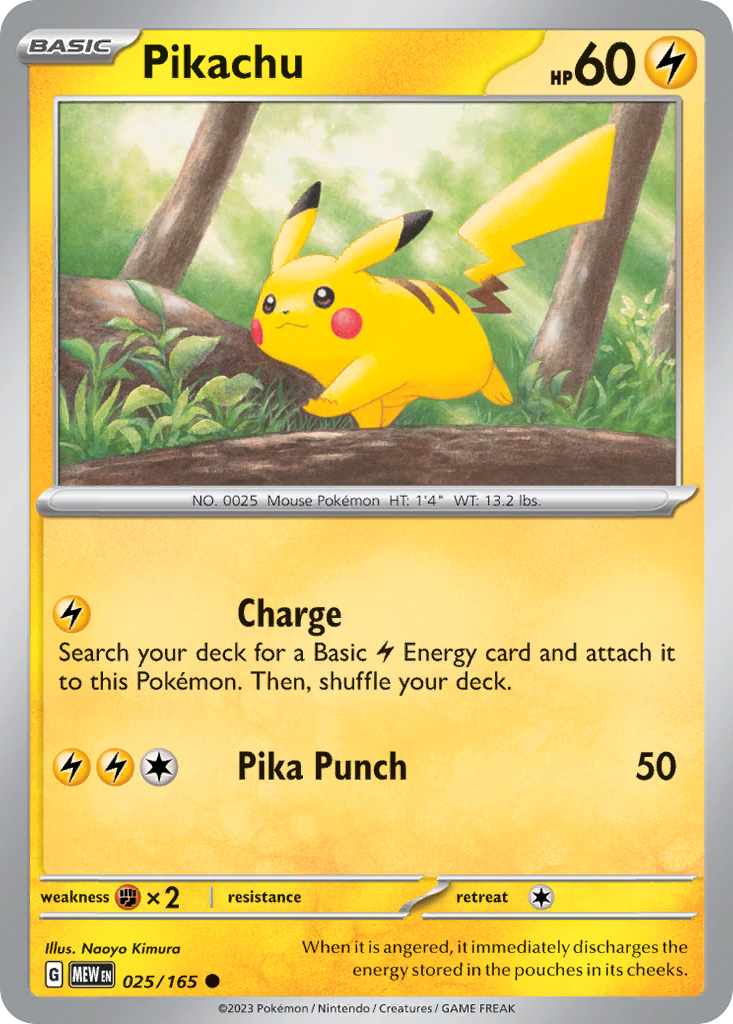 Pikachu — SV: Scarlet & Violet 151 #025/165