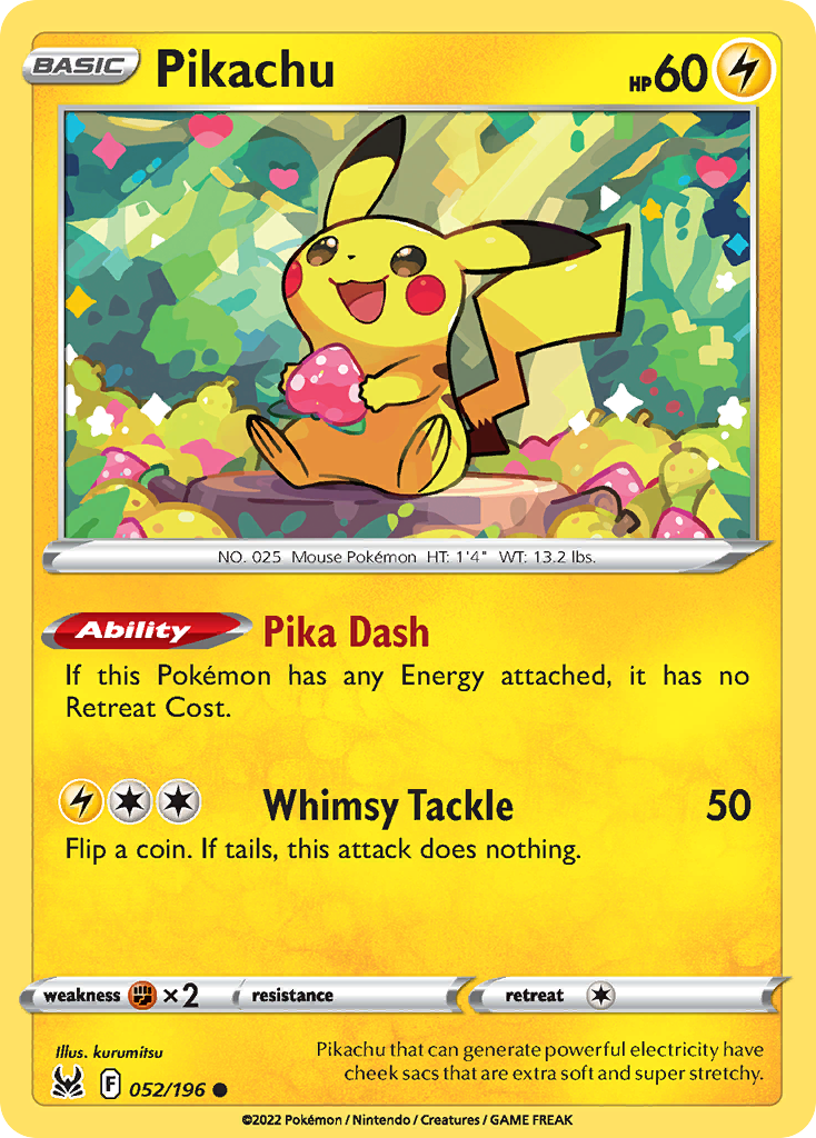 Pikachu — SWSH11: Lost Origin #052/196