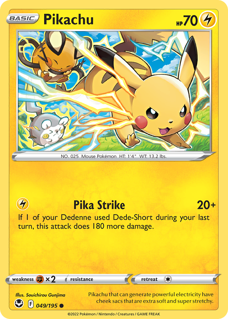 Pikachu — SWSH12: Silver Tempest #049/195