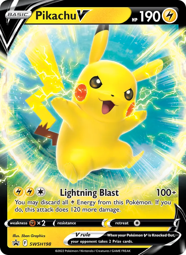 Pikachu V — Jumbo Cards #SWSH198