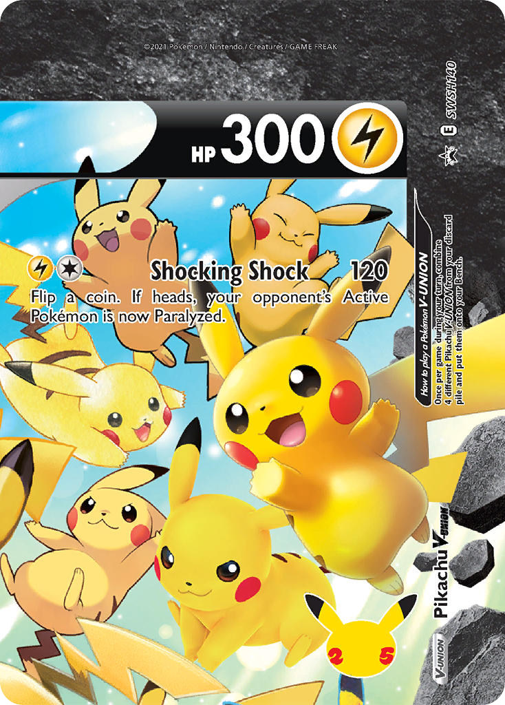 Pikachu V-Union — SWSH: Sword & Shield Promo Cards #SWSH140