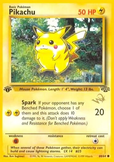 Pikachu [W Stamped] — WoTC Promo #60/64