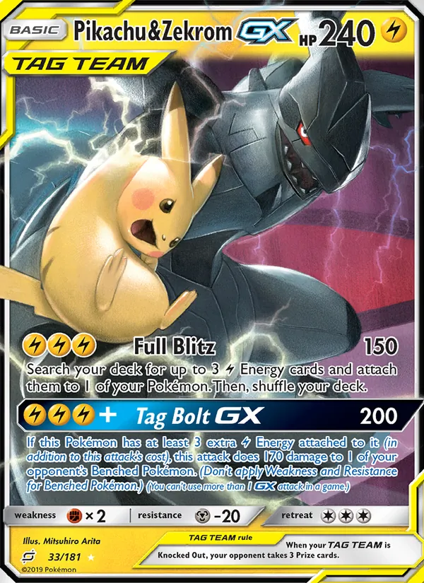 Pikachu & Zekrom GX — World Championship Decks #33/181