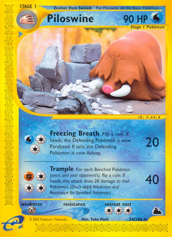 Piloswine (24) — Skyridge #024/144
