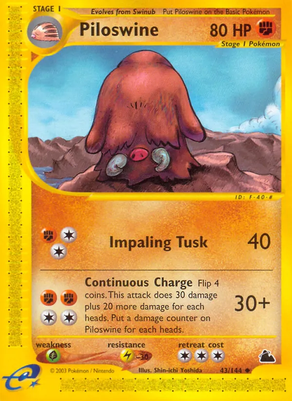 Piloswine (43) — Skyridge #043/144