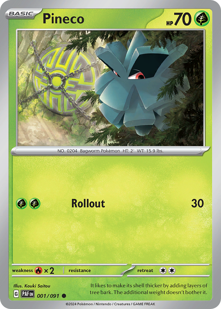 Pineco — SV: Paldean Fates #001/091