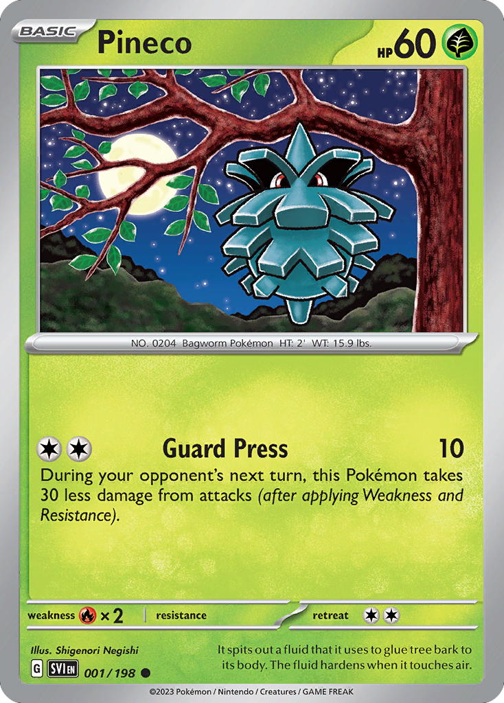 Pineco — SV01: Scarlet & Violet Base Set #001/198