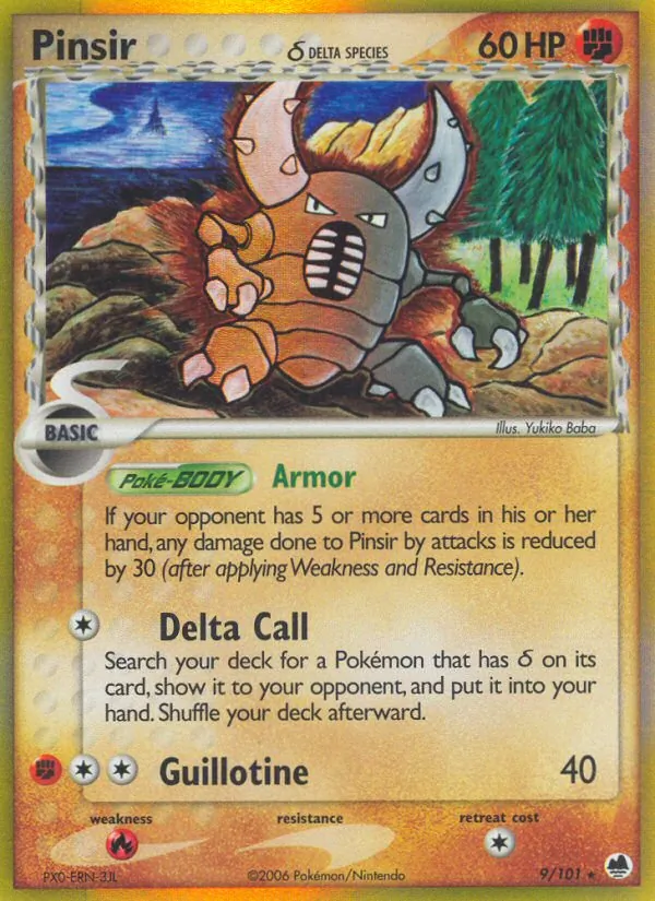 Pinsir (Delta Species) — Dragon Frontiers #9/101
