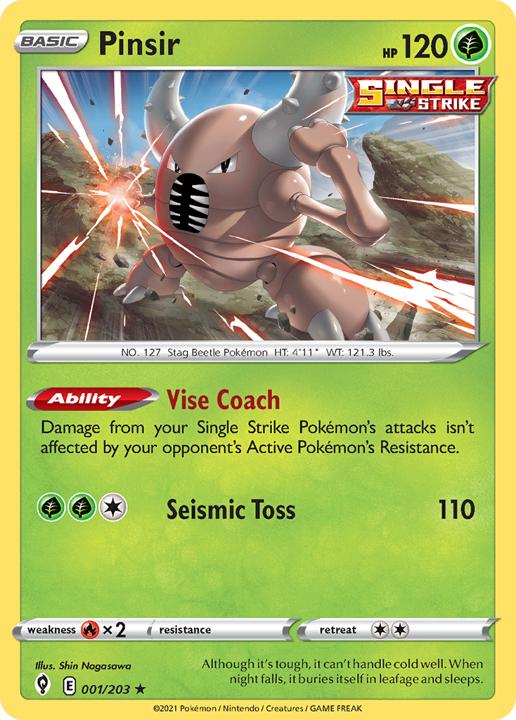Pinsir — SWSH07: Evolving Skies #001/203