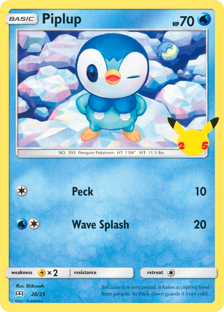 Piplup — McDonald's 25th Anniversary Promos #020/025