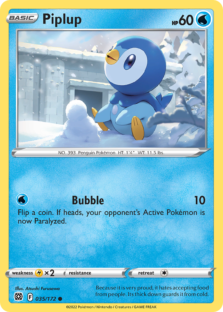 Piplup — SWSH09: Brilliant Stars #035/172