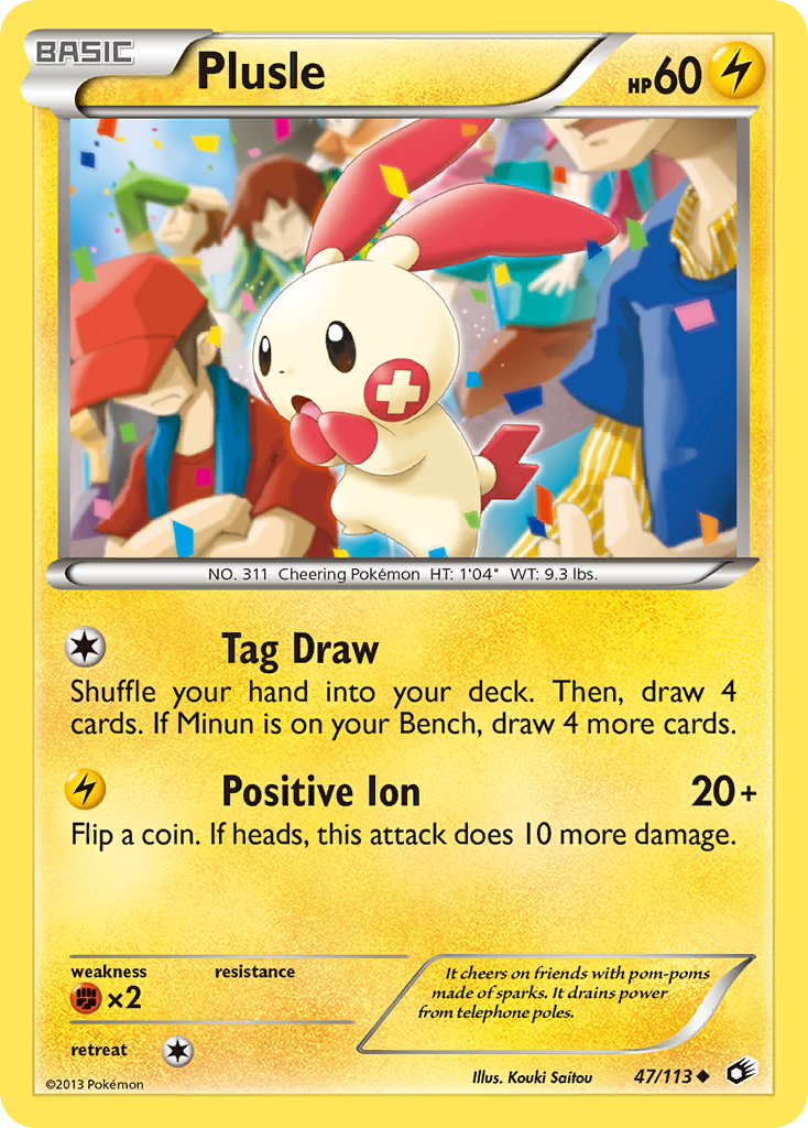 Plusle — Legendary Treasures #47/113