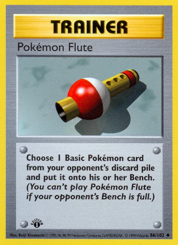 Pokemon Flute — Base Set (Shadowless) #086/102