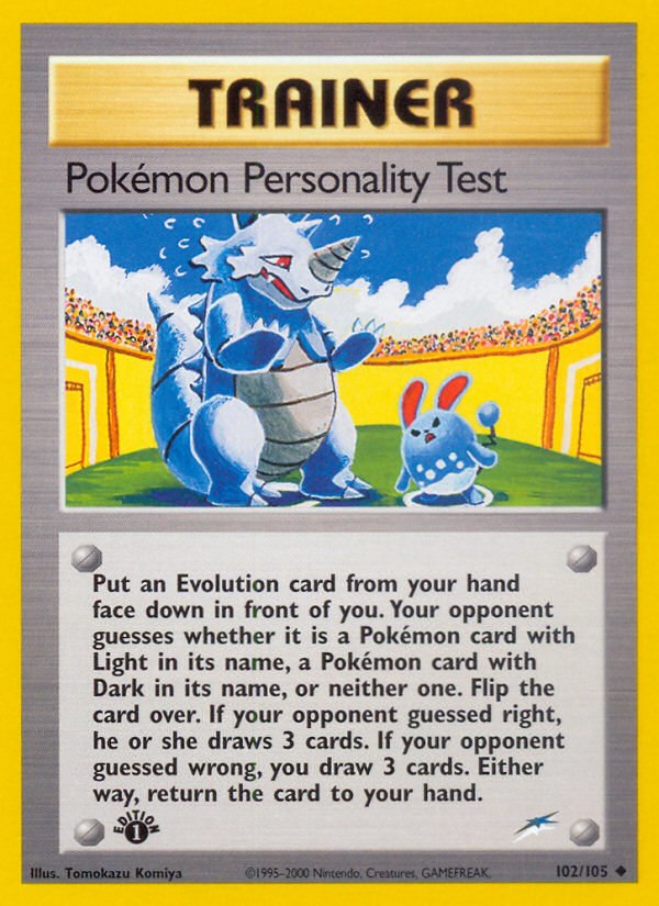 Pokemon Personality Test — Neo Destiny #102/105