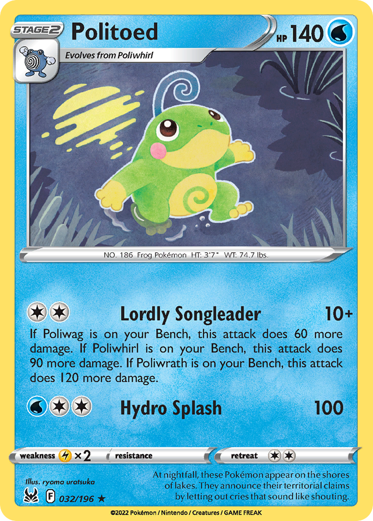 Politoed — SWSH11: Lost Origin #032/196