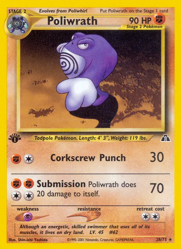 Poliwrath (28) — Neo Discovery #28/75