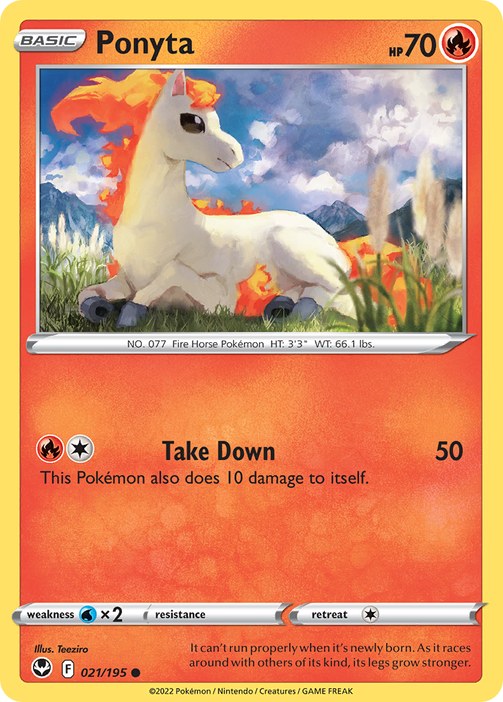 Ponyta — SWSH12: Silver Tempest #021/195