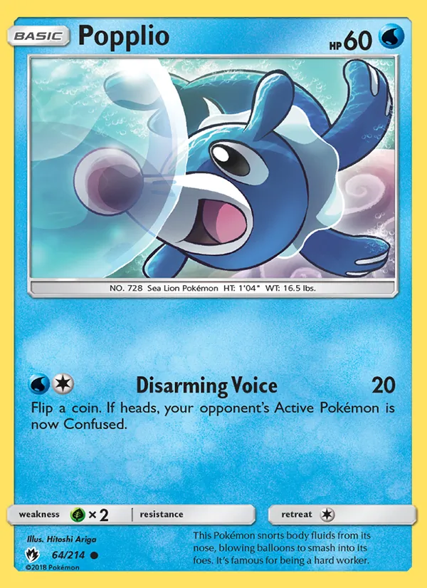 Popplio (64) — SM - Lost Thunder #64/214