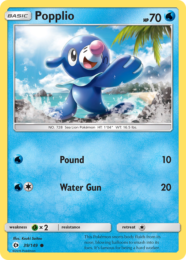 Popplio — SM Base Set #39/149