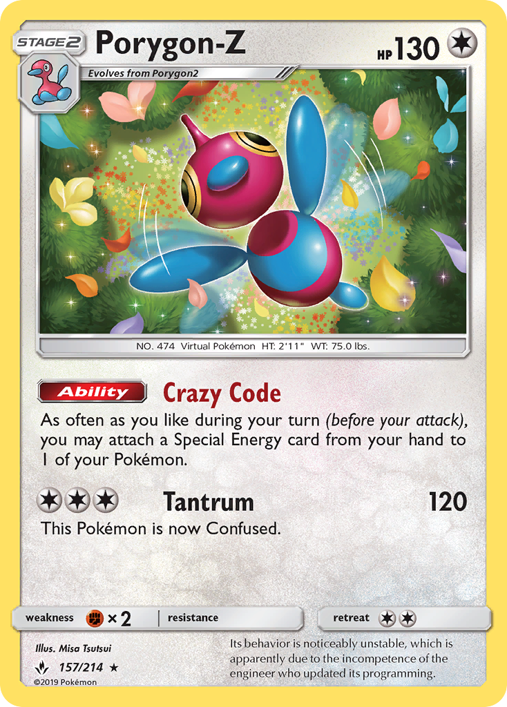 Porygon-Z — SM - Unbroken Bonds #157/214