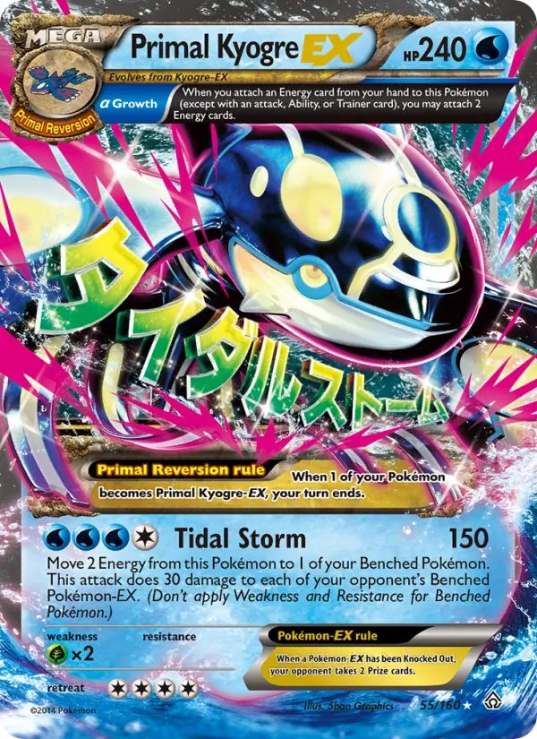 Primal Kyogre EX — Jumbo Cards #055/160