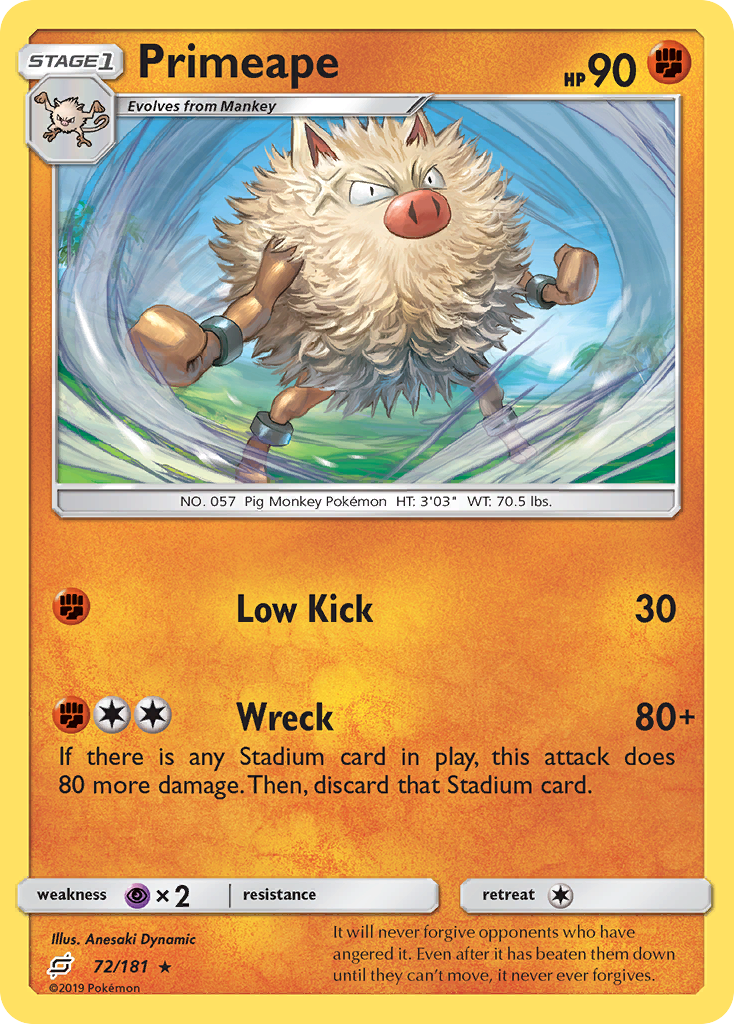 Primeape — SM - Team Up #72/181