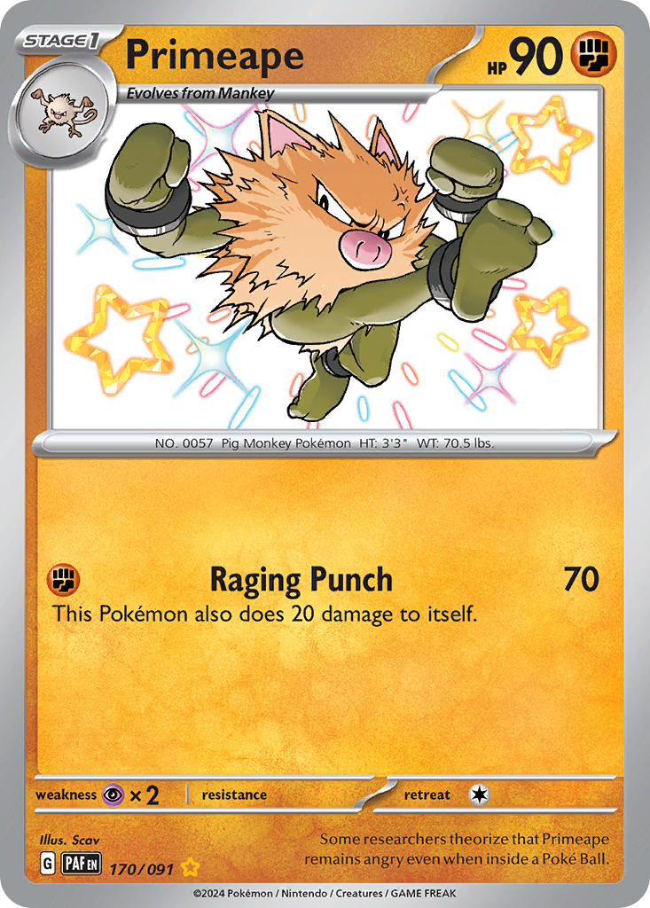 Primeape — SV: Paldean Fates #170/091