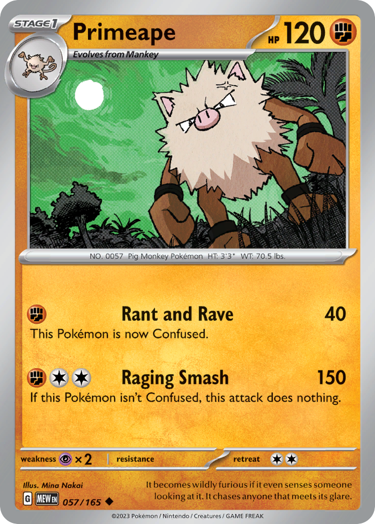Primeape — SV: Scarlet & Violet 151 #057/165