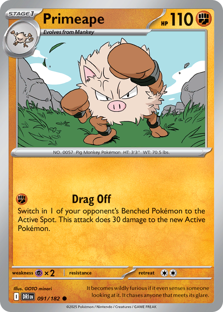 Primeape — SV10: Destined Rivals #091/182