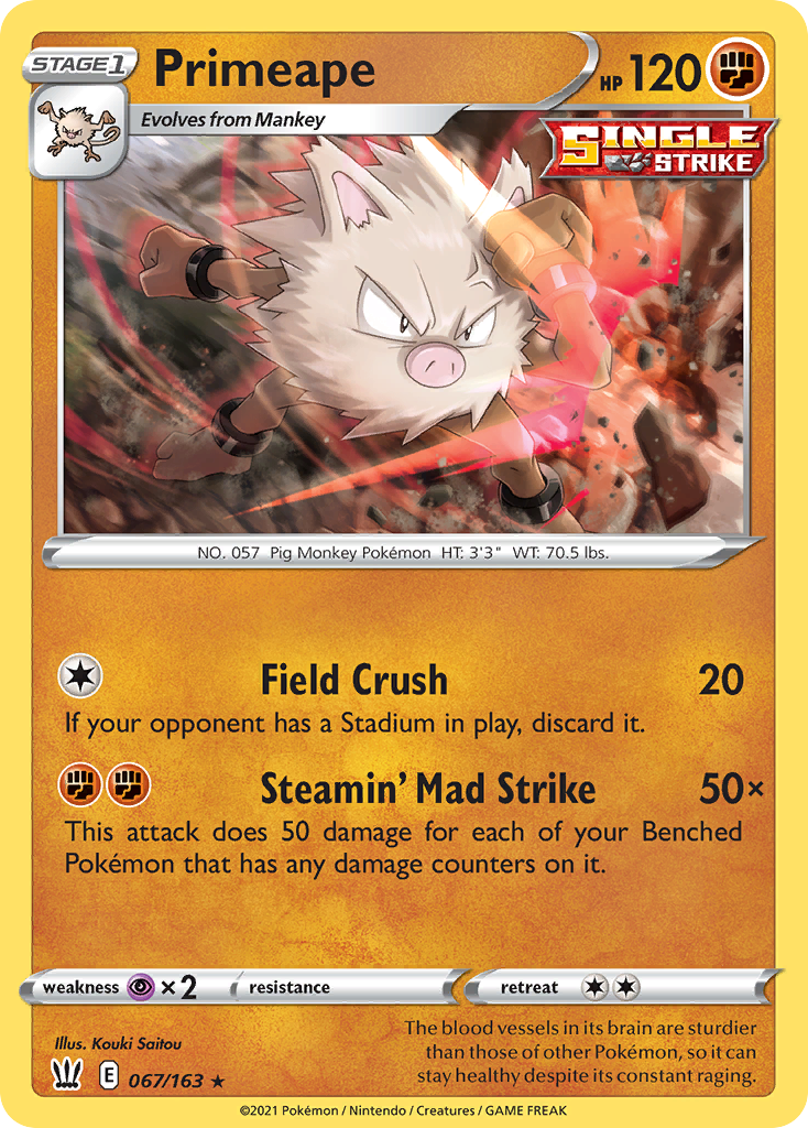 Primeape — SWSH05: Battle Styles #067/163