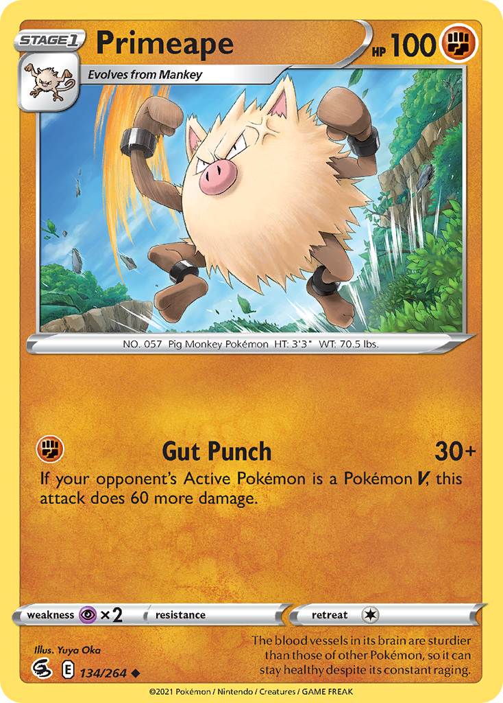Primeape — SWSH08: Fusion Strike #134/264