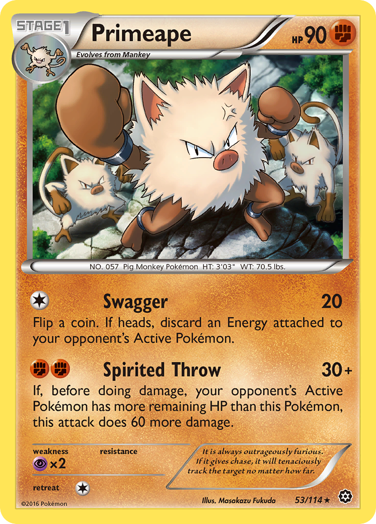 Primeape — XY - Steam Siege #53/114